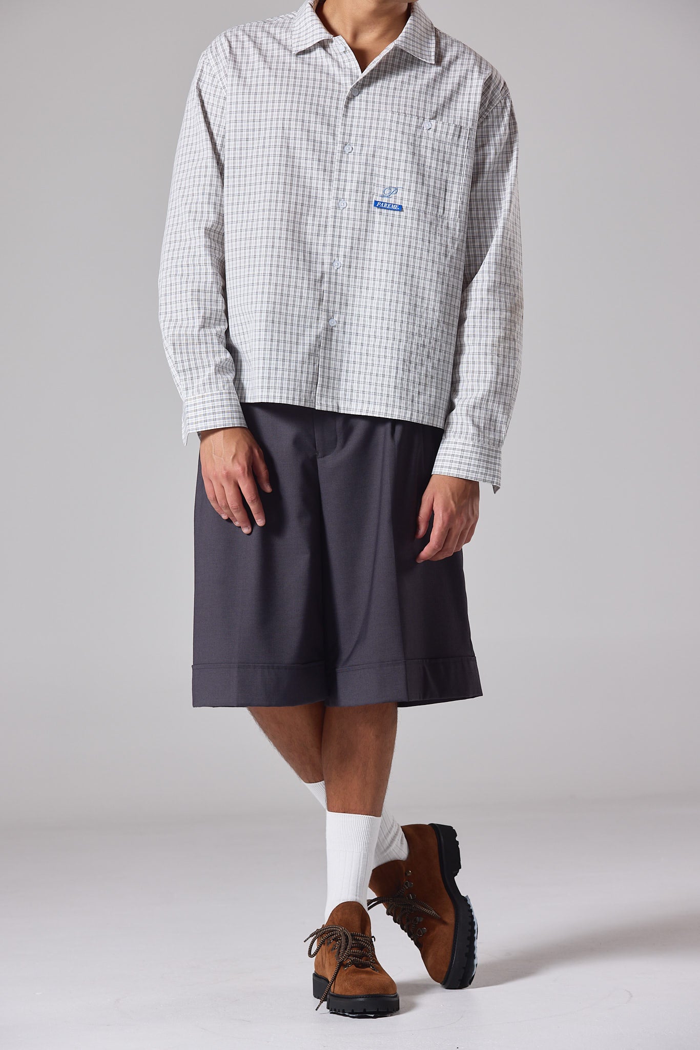 Double Pleated Drill Shorts