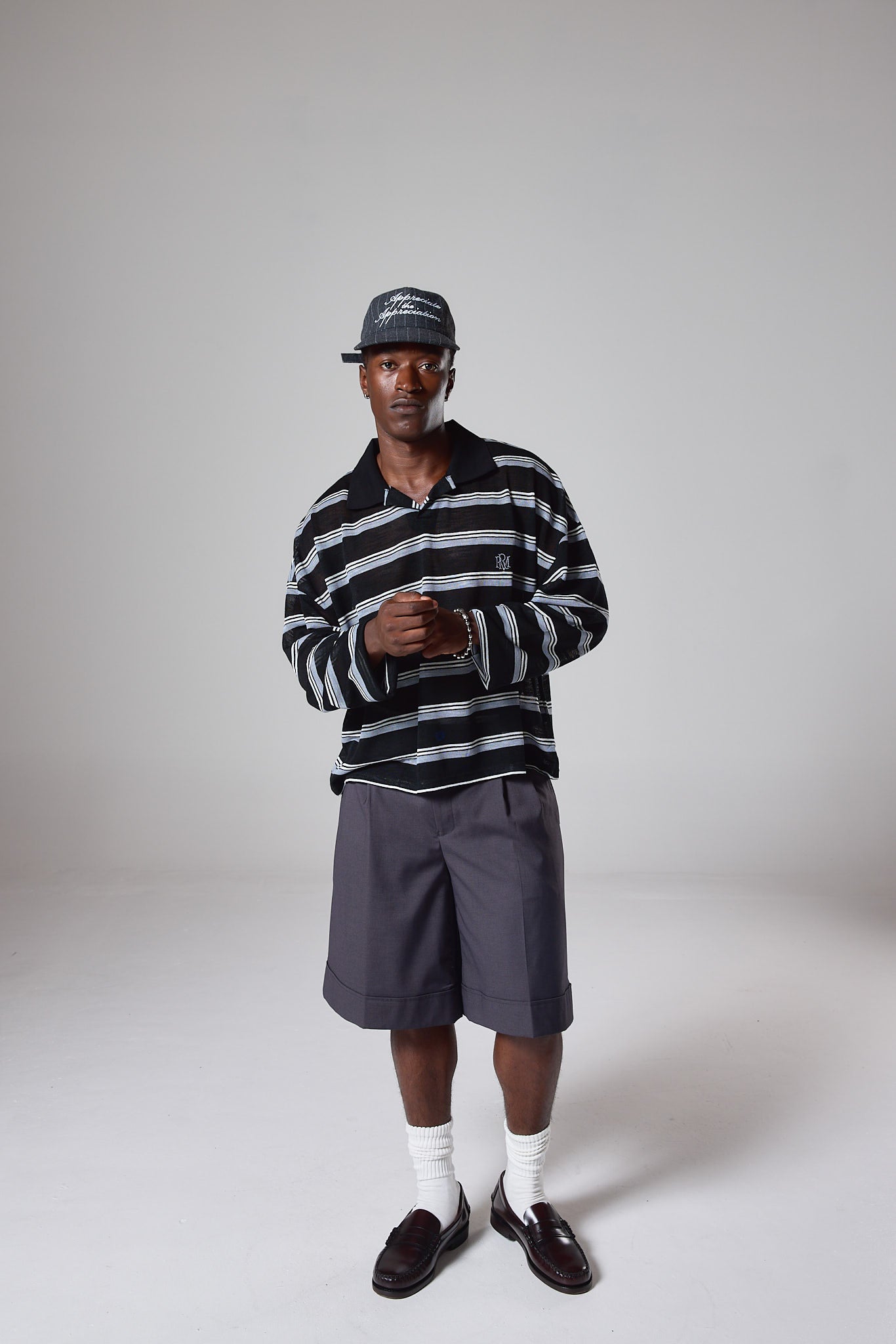 Double Pleated Drill Shorts